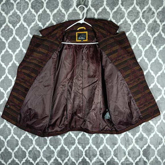 Sam Edelman Jacket Womens Small Aztec Fringe Western Wool Blend Coat - Picture 4 of 8